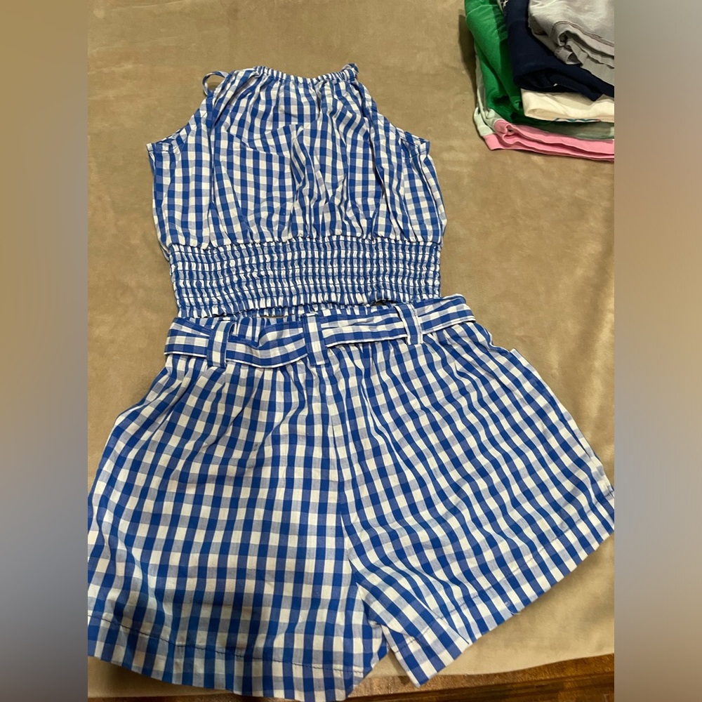 Copper Key Matching Set Blue & White Gingham - Picture 12 of 16